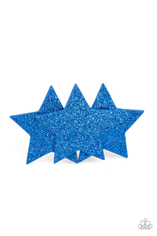 Happy Birthday, America - Blue Shimmery Star Hair Clip