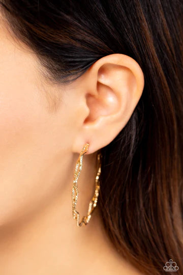 Haute Helix - Gold Hoop Post Earrings