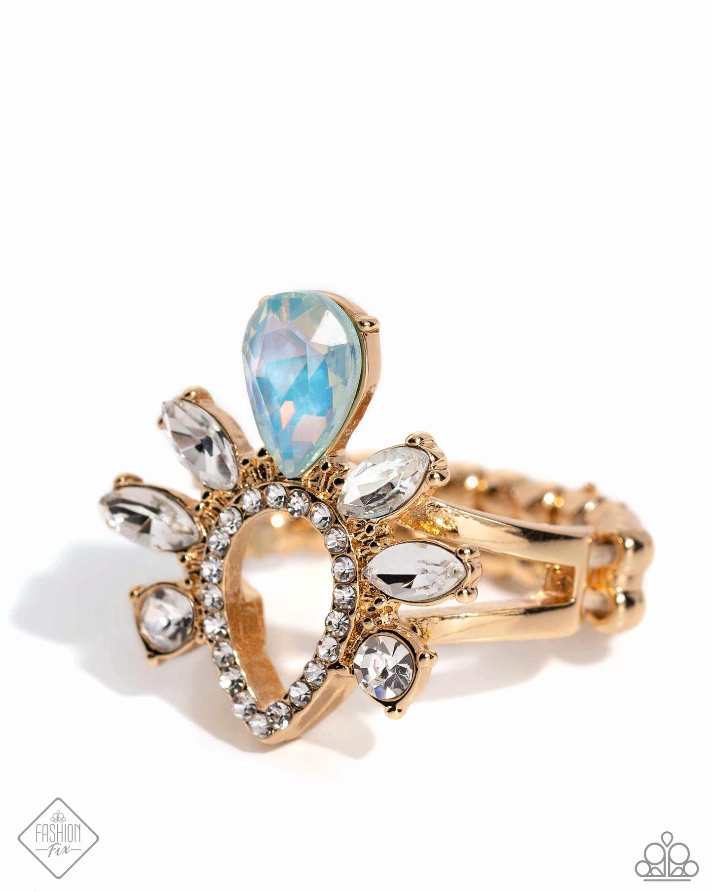 Heirloom Heaven - Gold UV Opalescent Gem Ring - Fashion Fix