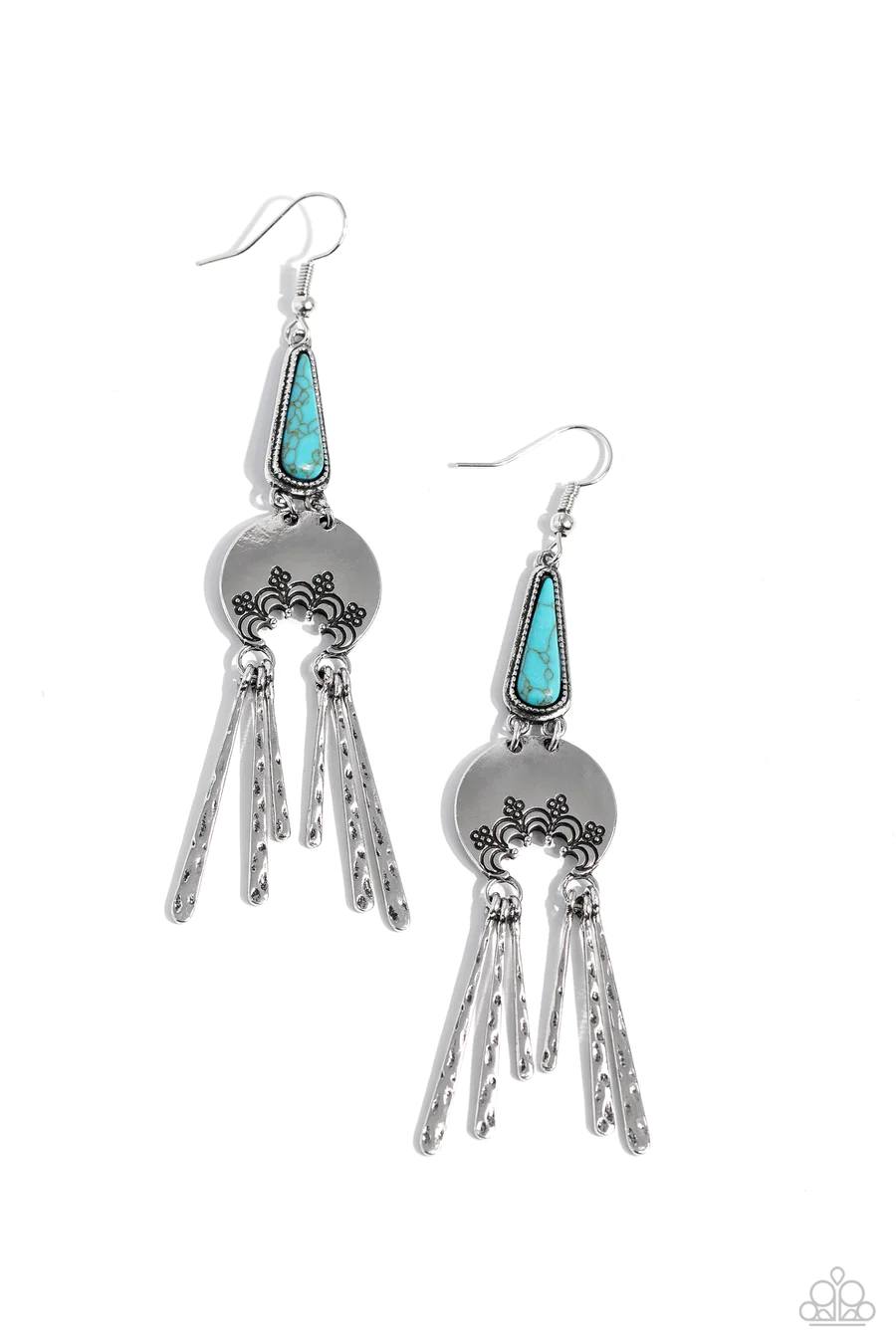 Highland Haute - Blue Turquoise Stone Silver Earrings - 2023 Convention Exclusive