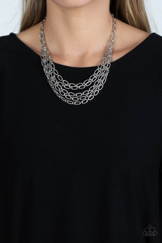 House of CHAIN - Silver Layered Chain Short Necklace