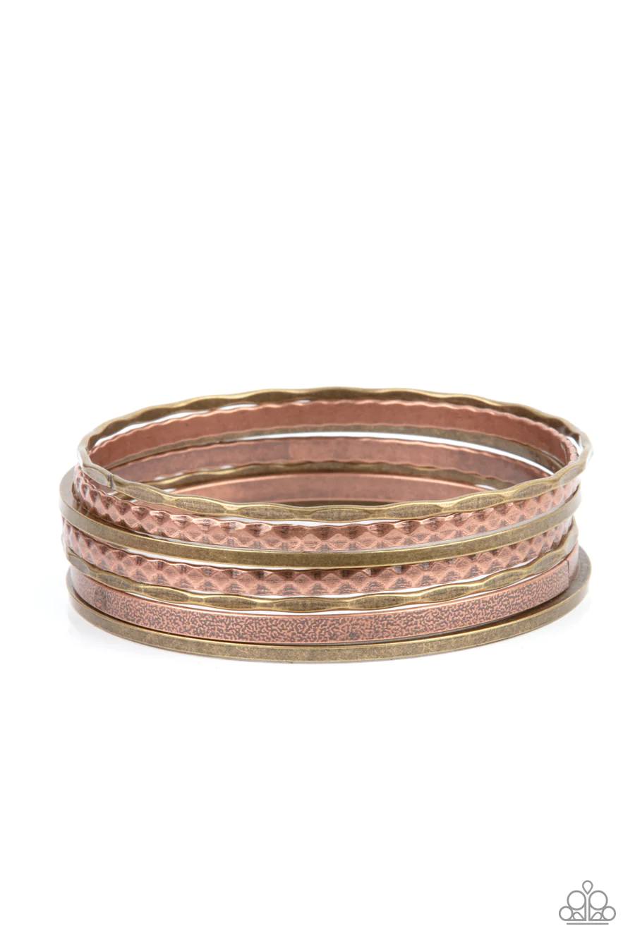 How Do You Stack Up? - Multi Copper and Brass Bangle Bracelet Set