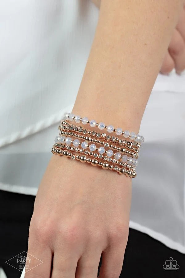 ICE Knowing You - Rose Gold Coil Bracelet - Life of the Party Pink Diamond Fan Favorite Exclusive