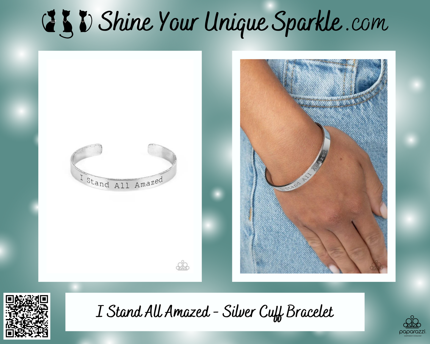 I Stand All Amazed - Silver Cuff Bracelet