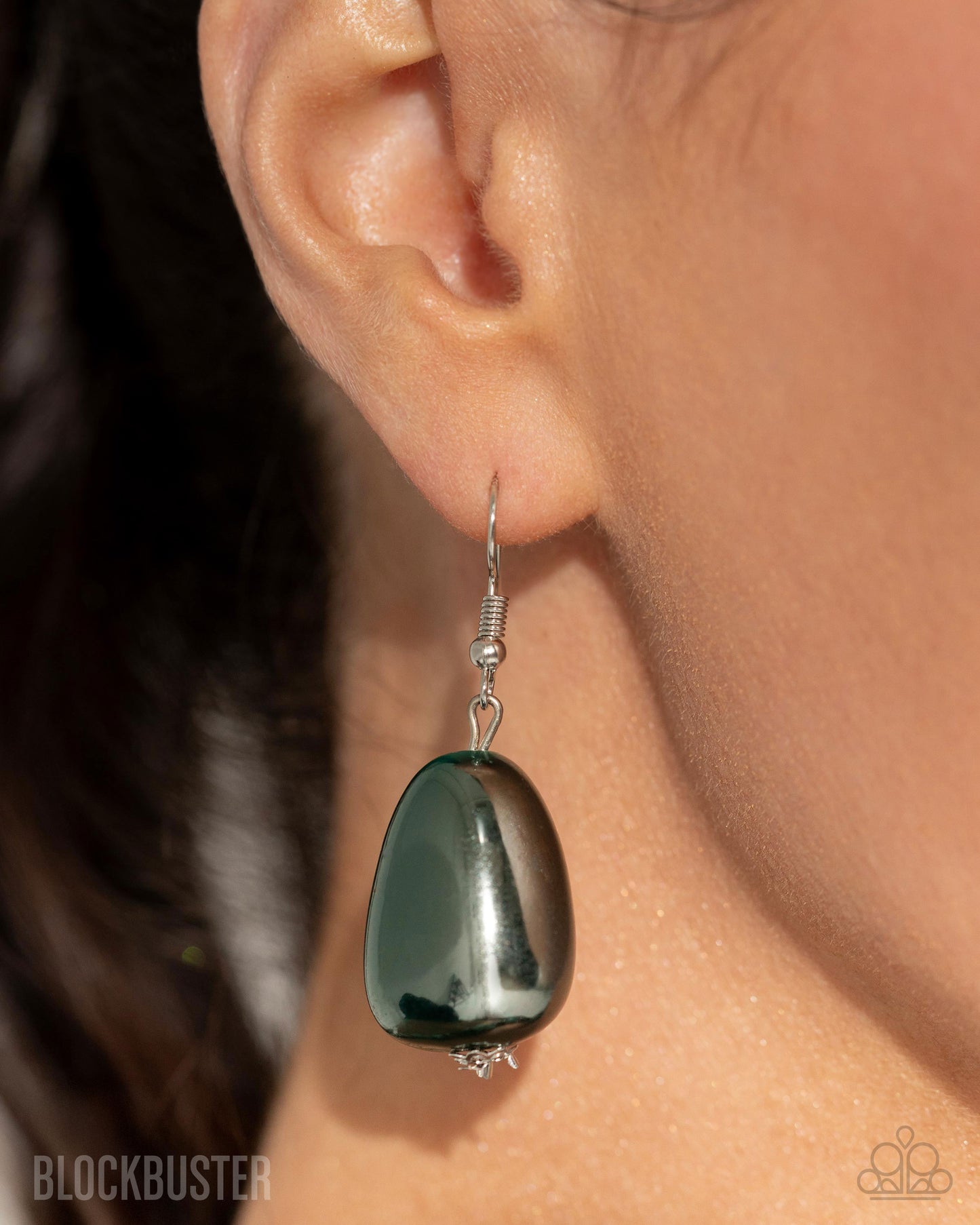 In Good Glazes - Blue / Teal Green Chunky Bead Blockbuster Short Necklace