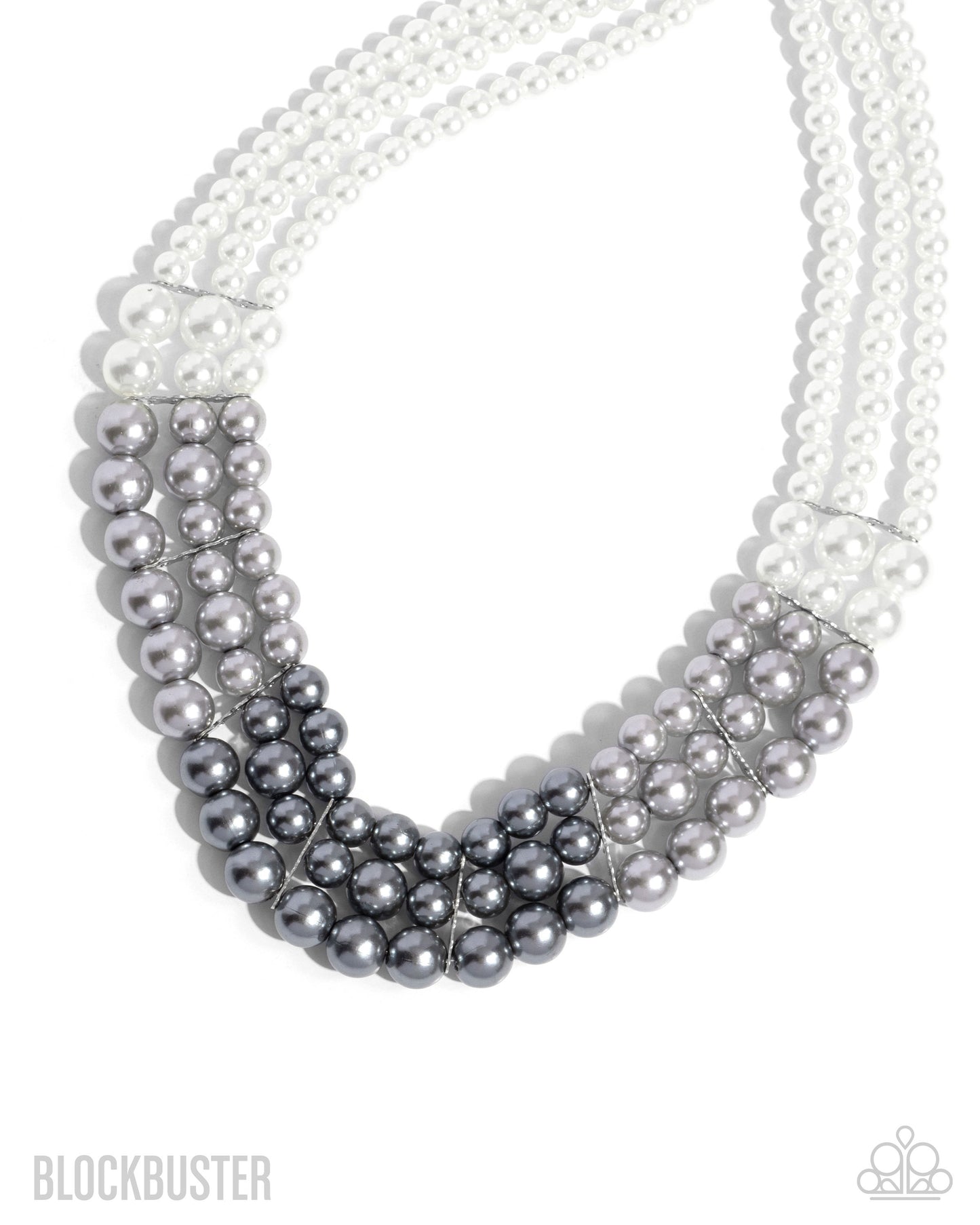 Lady In Waiting - Silver Pearl Layered Short Necklace - Blockbuster