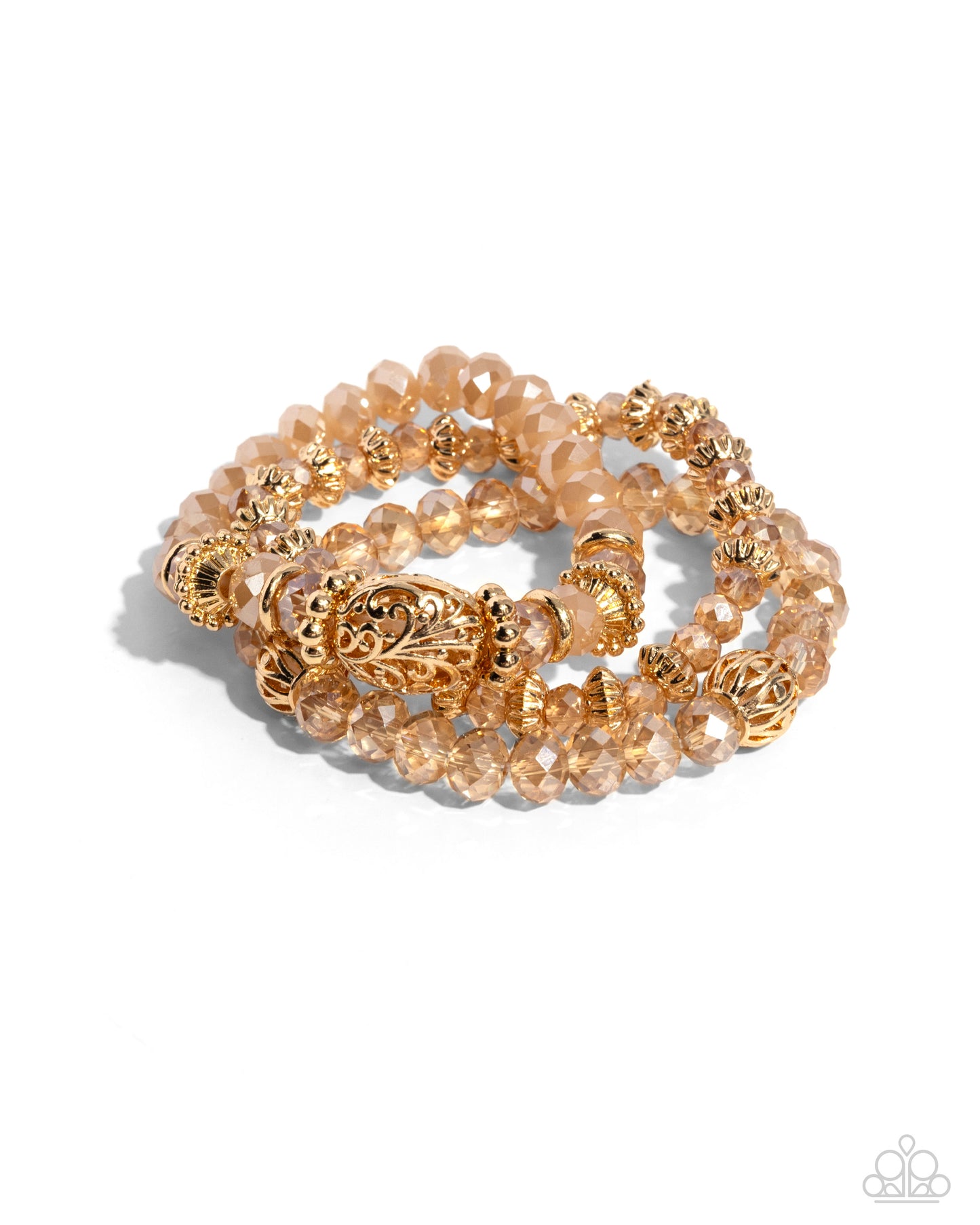 Malibu Maiden - Gold Bead Stretchy Bracelet Set