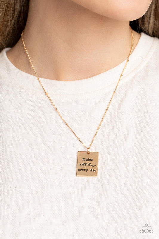 Mama MVP - Gold "All Day Every Day" Short Necklace