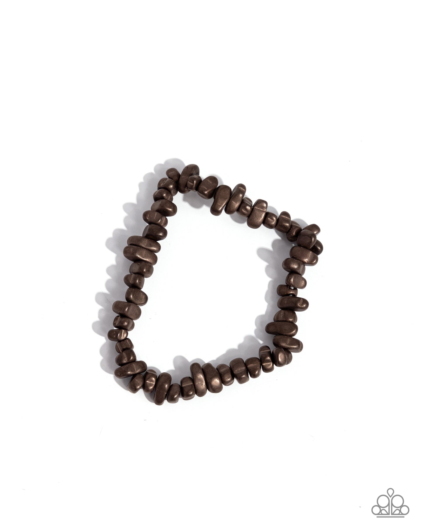 Matte Makeover - Brown Stone Stretchy Urban Bracelet