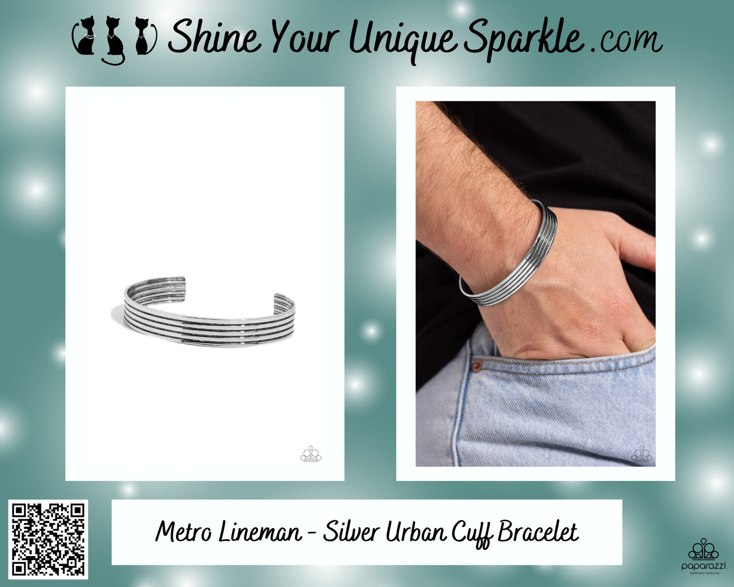 Metro Lineman - Silver Urban Cuff Bracelet