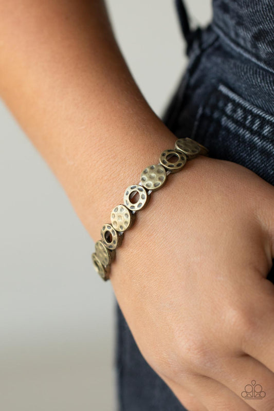 Metro Metalsmith - Brass Circle Stretchy Bracelet