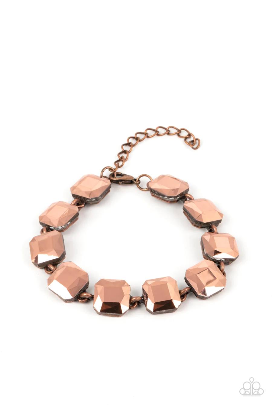 Mind-Blowing Bling - Copper Gem Clasp Bracelet