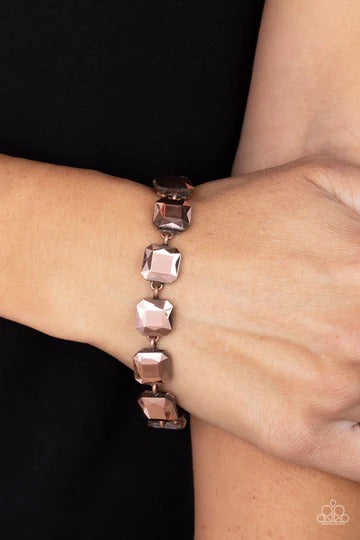 Mind-Blowing Bling - Copper Gem Clasp Bracelet