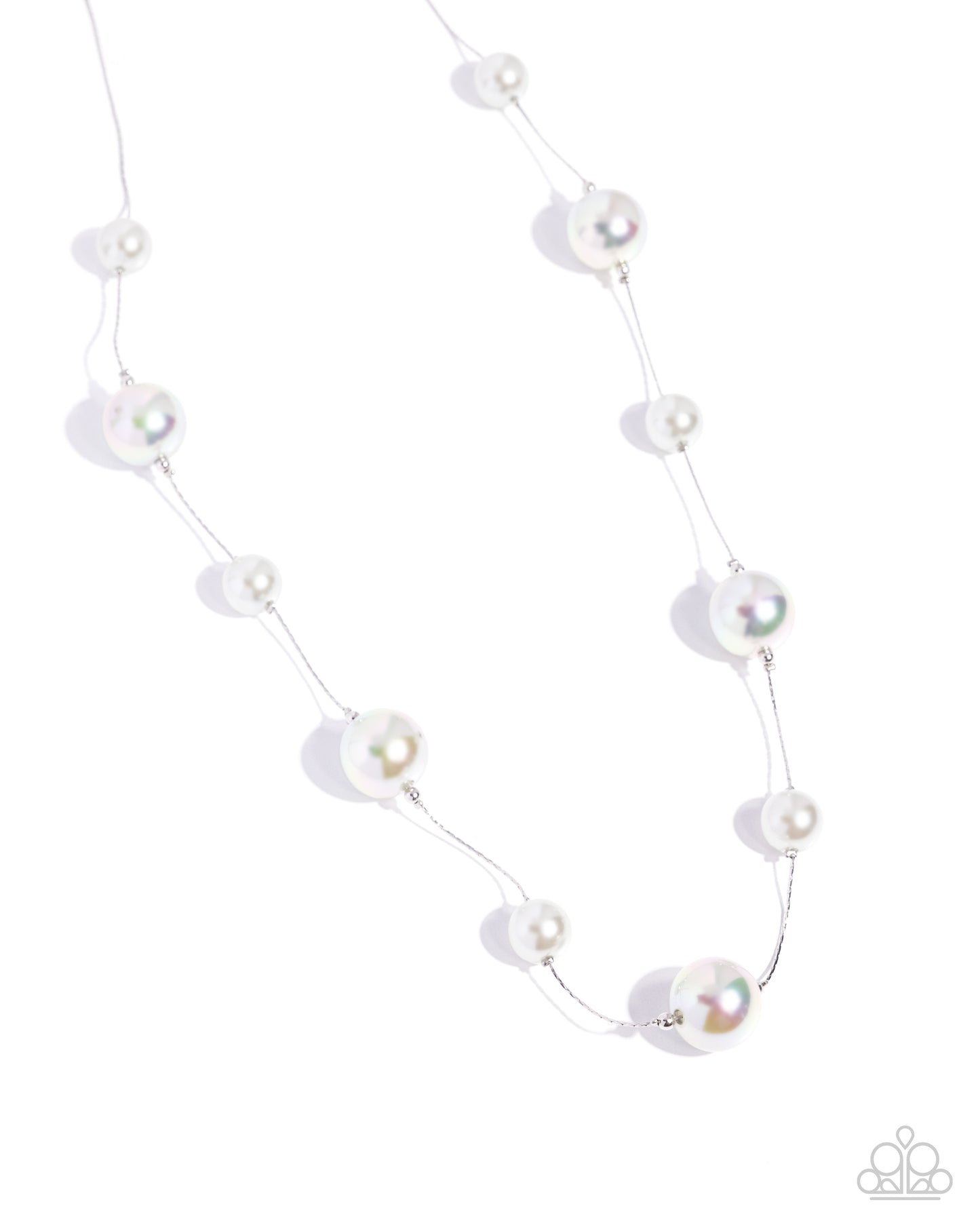 Park Avenue Pearls - Silver Iridescent Pearl Long Necklace