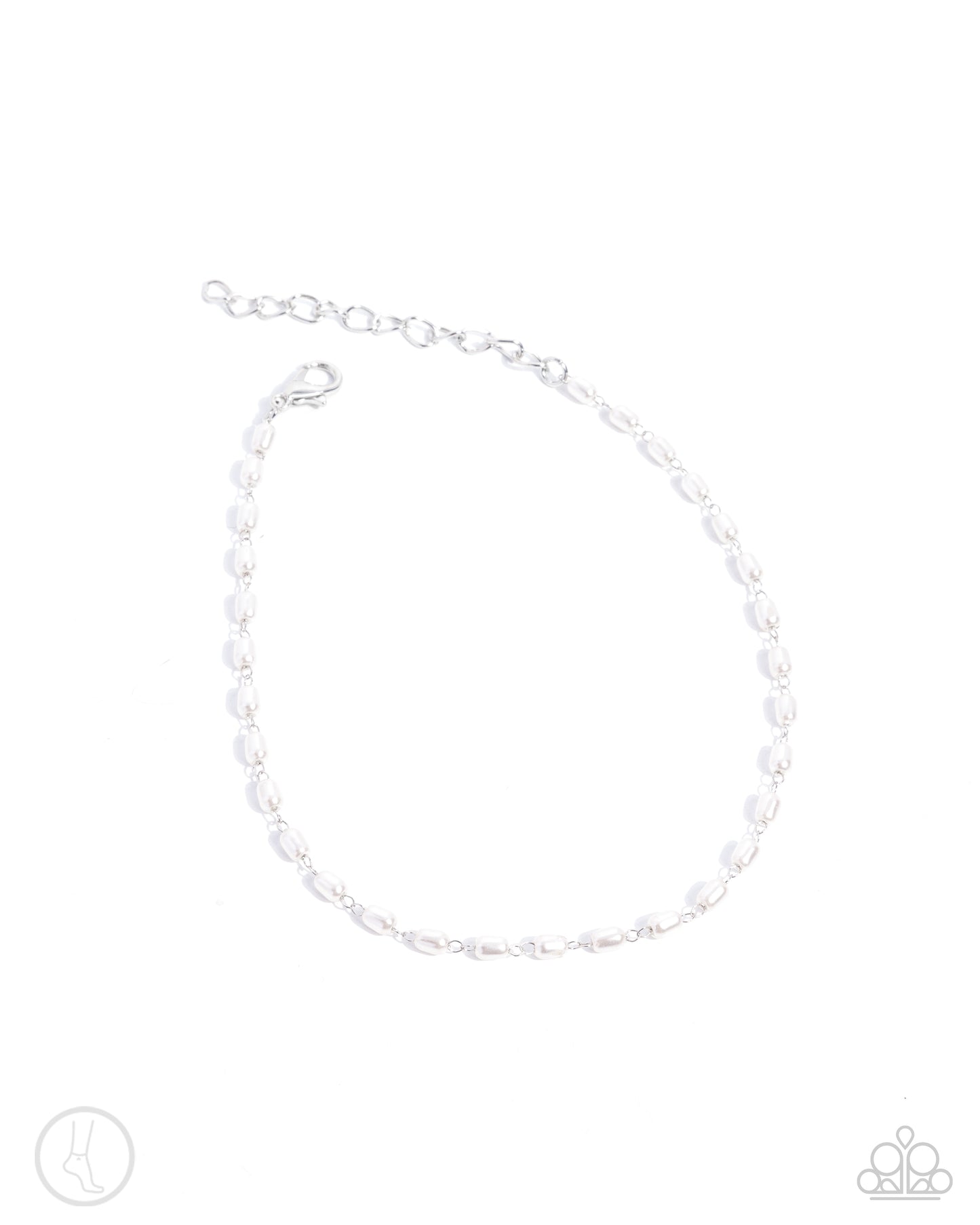 Pearl Purpose - White Pearl Silver Anklet