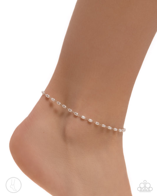 Pearl Purpose - White Pearl Silver Anklet