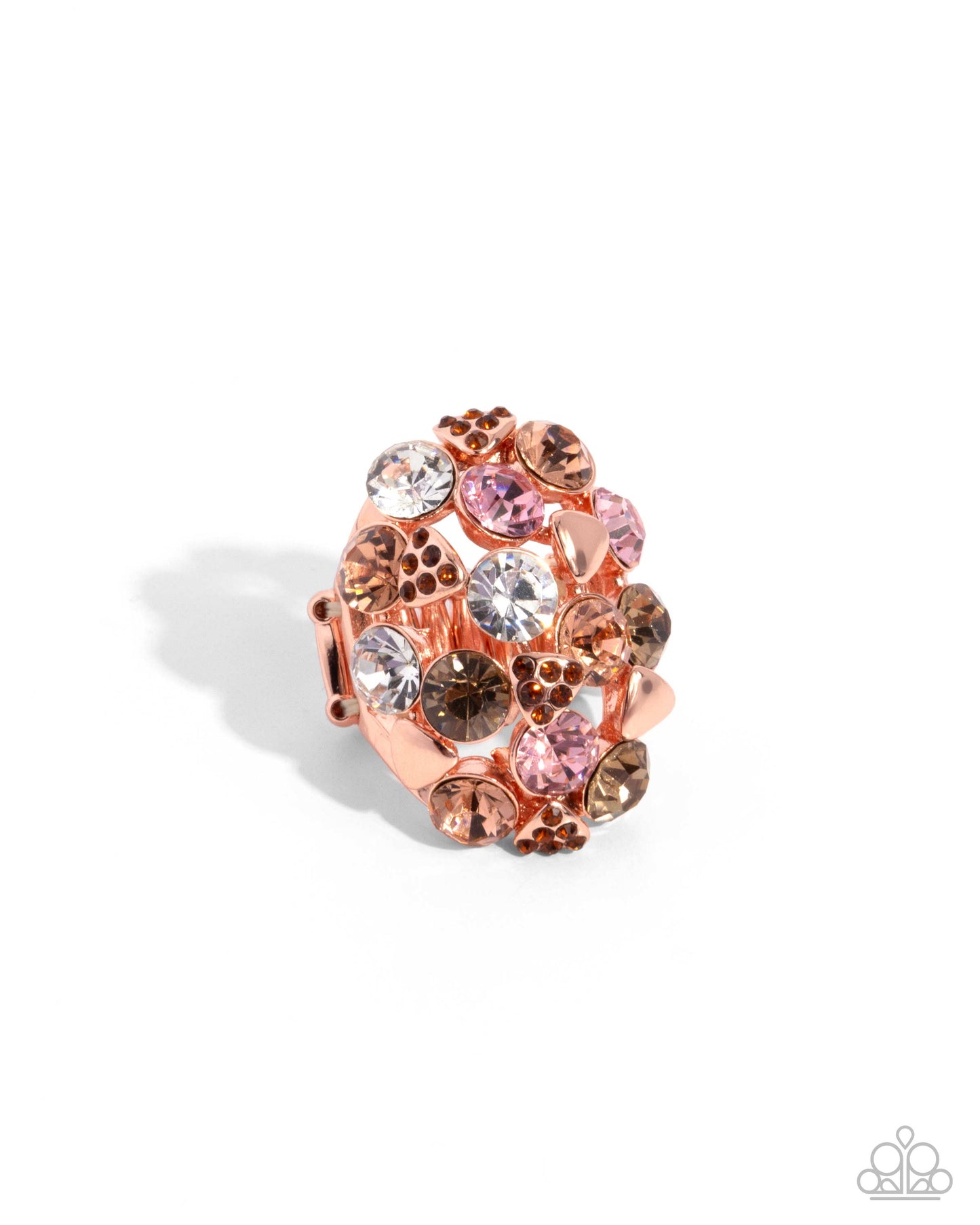 Piquant Persuasion - Copper Rhinestone Ring