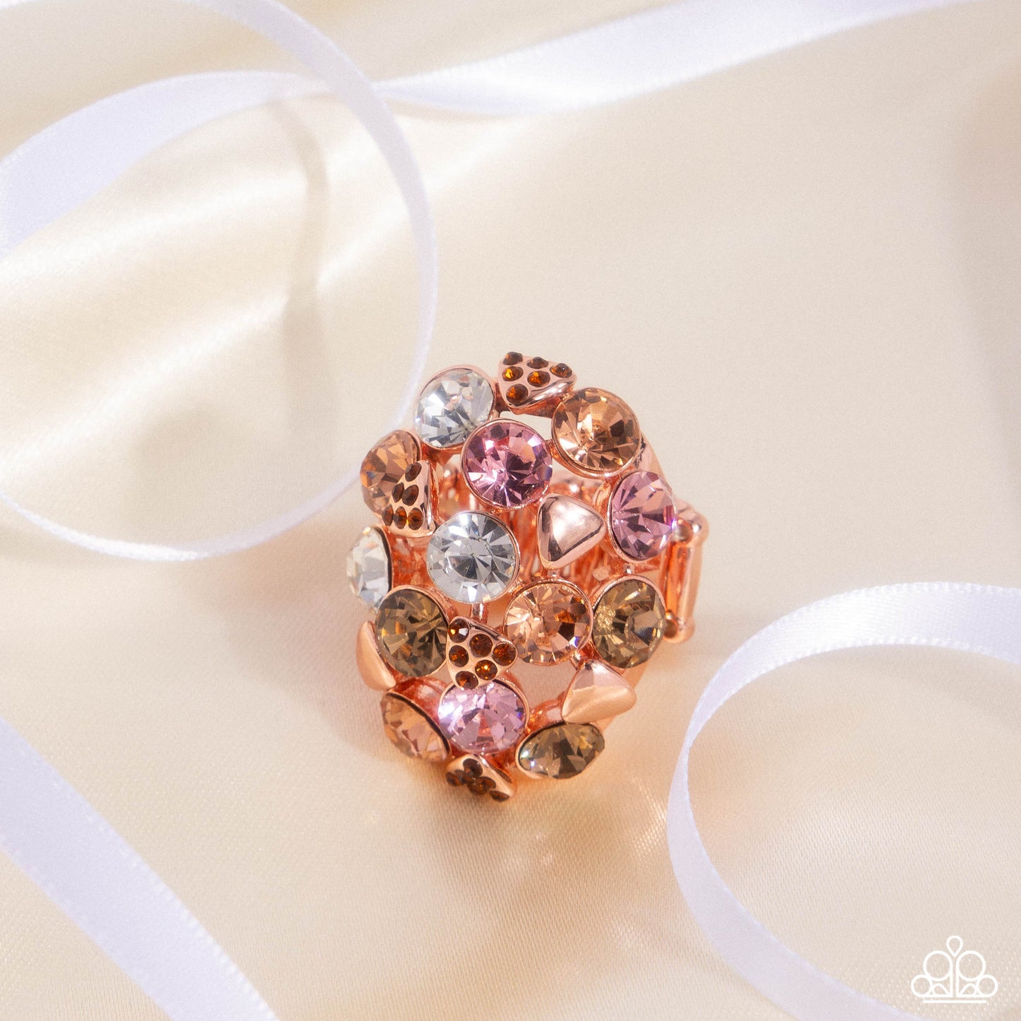 Piquant Persuasion - Copper Rhinestone Ring