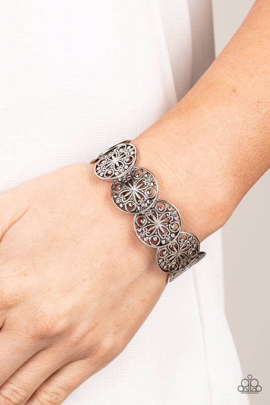 Portico Picnic - Silver Filigree Stretchy Bracelet