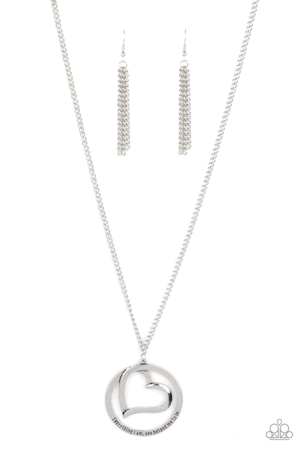 Positively Perfect - Silver Heart "Everything I Am" Long Necklace