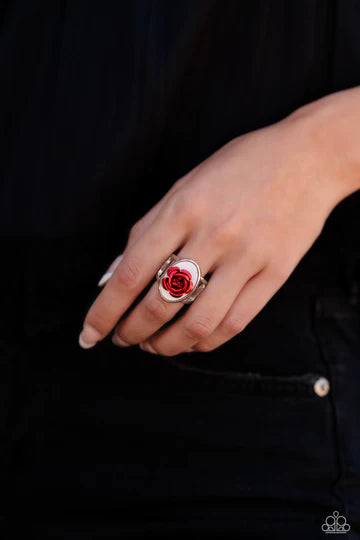 ROSE to My Heart - Red Flower Silver Ring - 2023 Convention Exclusive