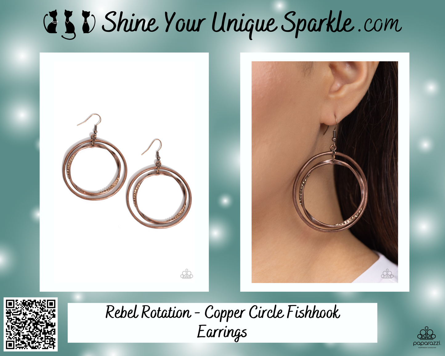 Rebel Rotation - Copper Circle Fishhook Earrings