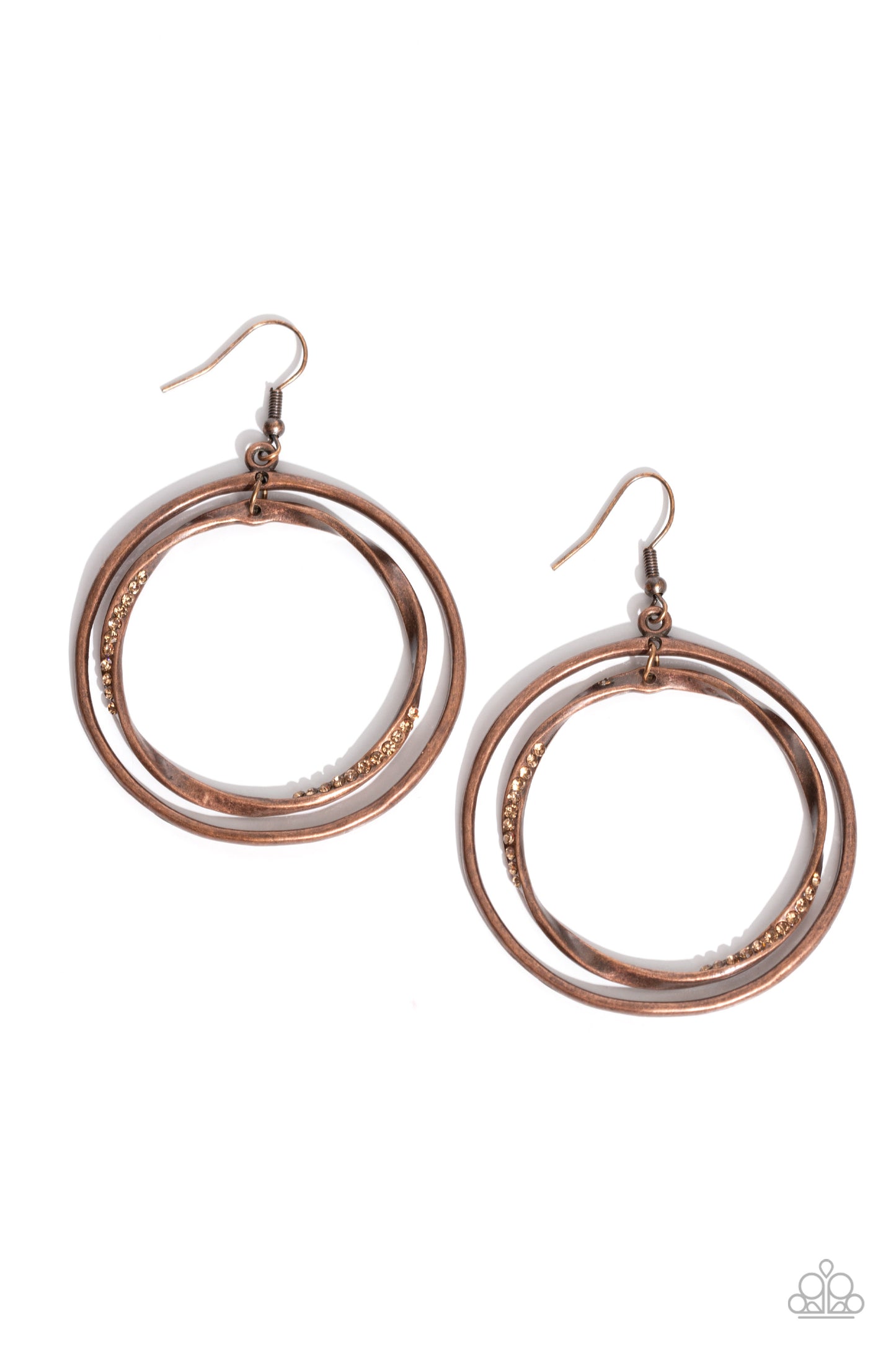 Rebel Rotation - Copper Circle Fishhook Earrings