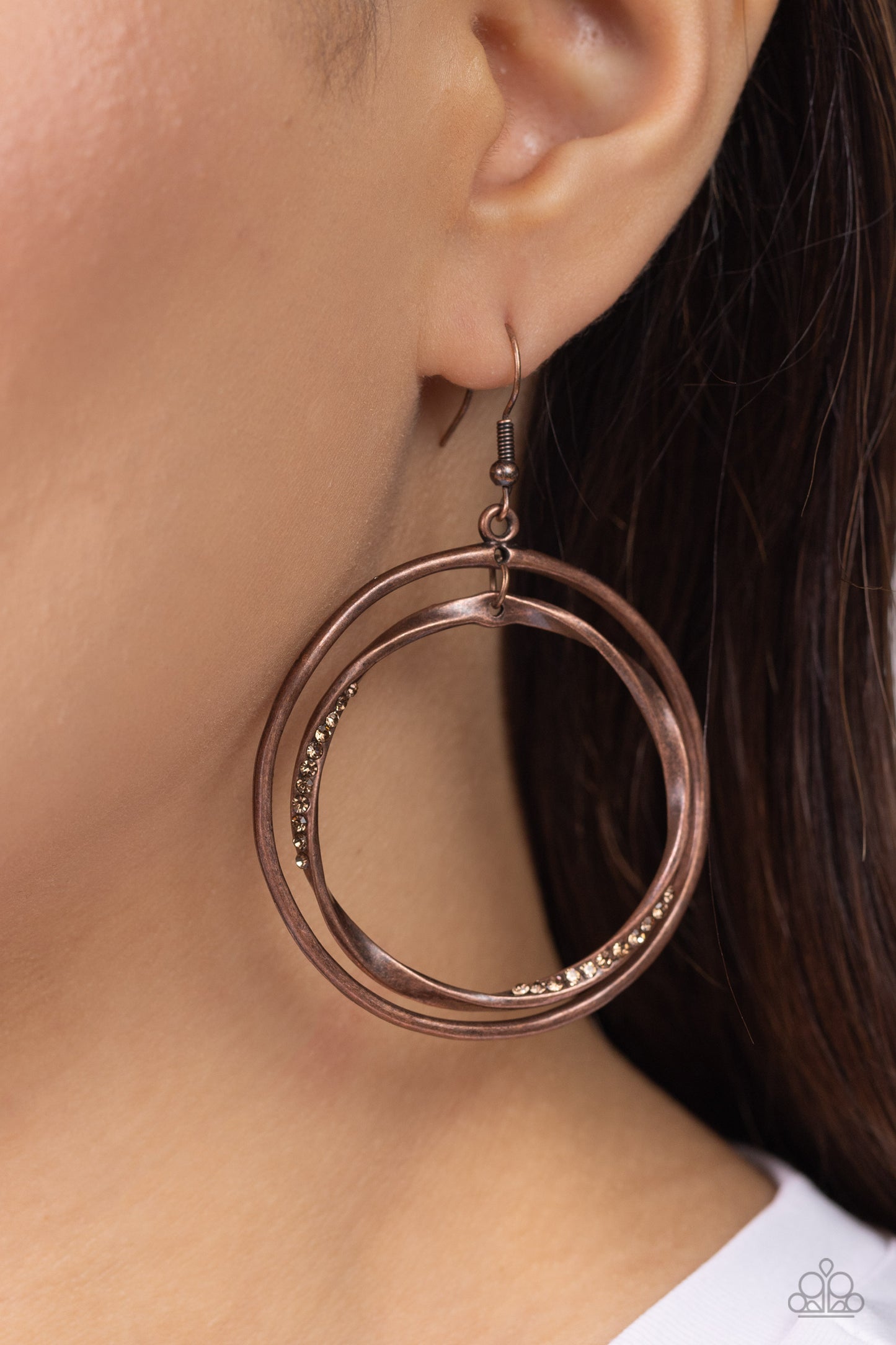 Rebel Rotation - Copper Circle Fishhook Earrings