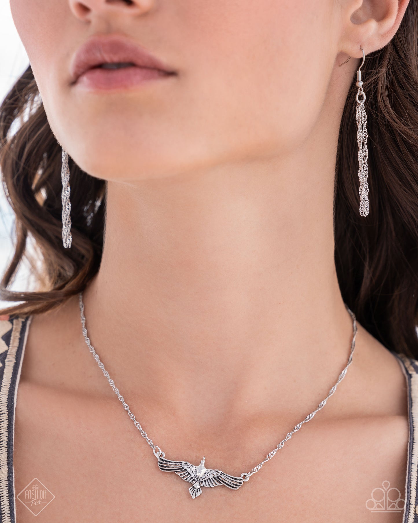 Eagle Exception - Silver Eagle Short Necklace - Fashion Fix