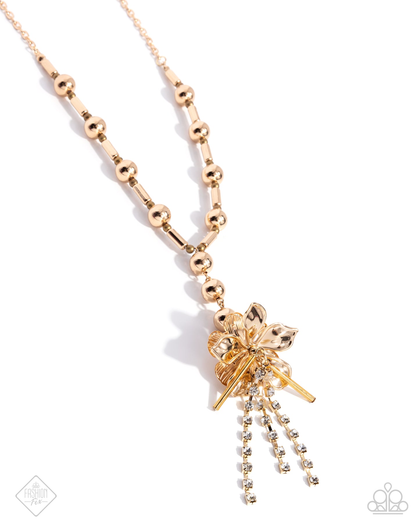 Secret Gardener - Gold Flower Medium-Length Necklace - Fashion Fix