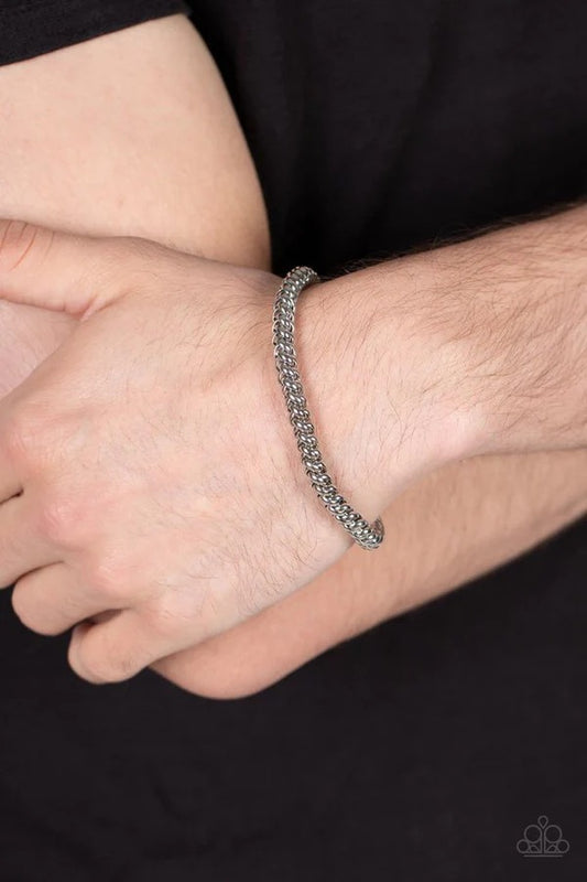 Setting The Pace - Silver Stretchy Urban Bracelet