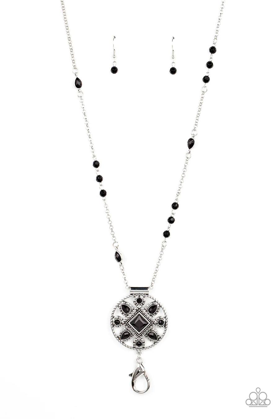 Sierra Showroom - Black Stone Silver Lanyard Necklace