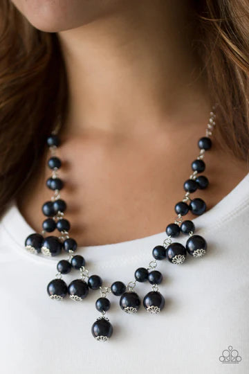 Soon To Be Mrs. - Blue Pearl Silver Short Necklace