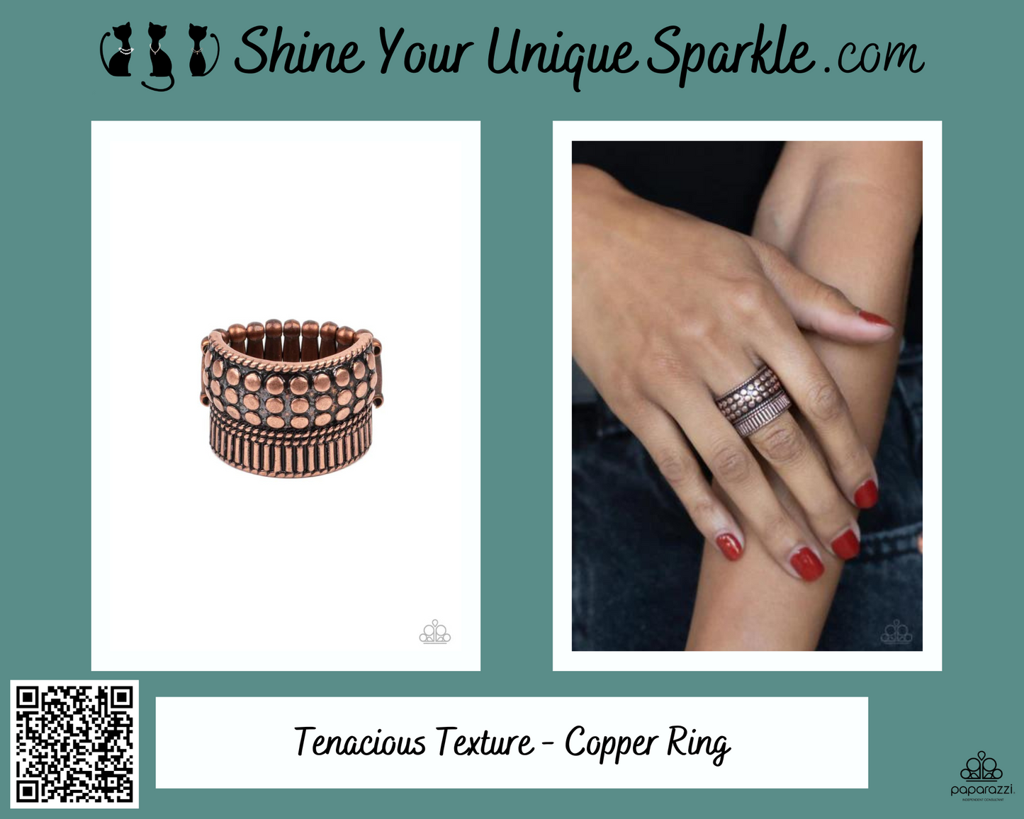 Tenacious Texture - Copper Ring