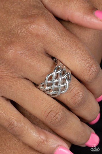 The One That KNOT Away - Silver Floral Ring