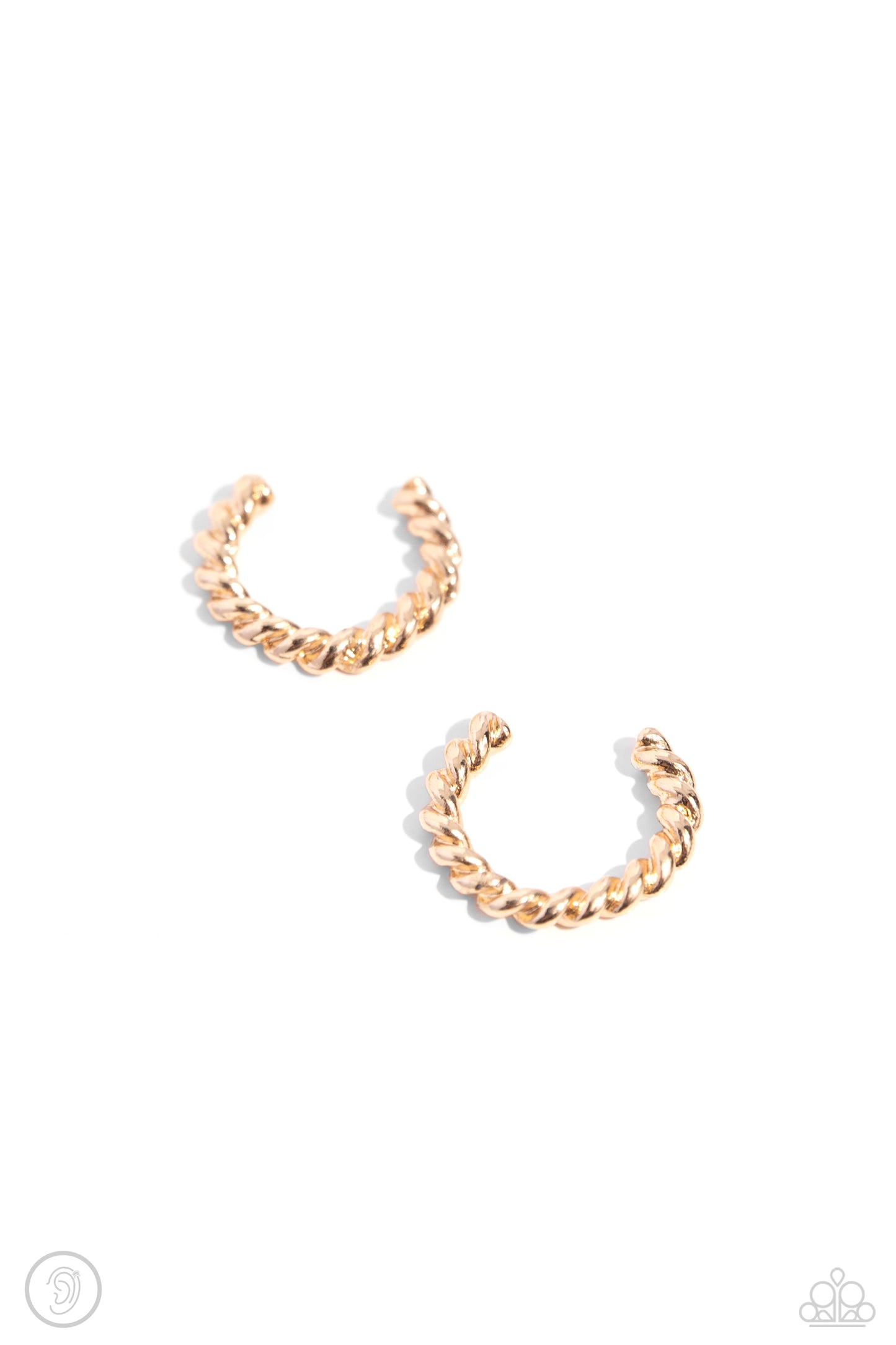 Twisted Travel - Gold Wire Ear Cuff