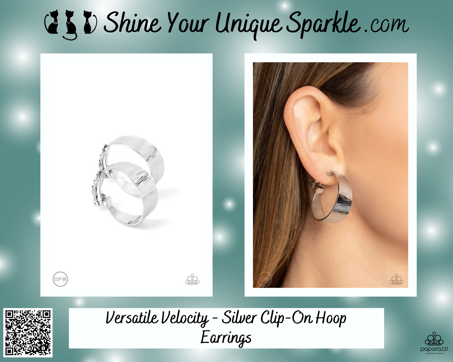 Versatile Velocity - Silver Clip-On Hoop Earrings