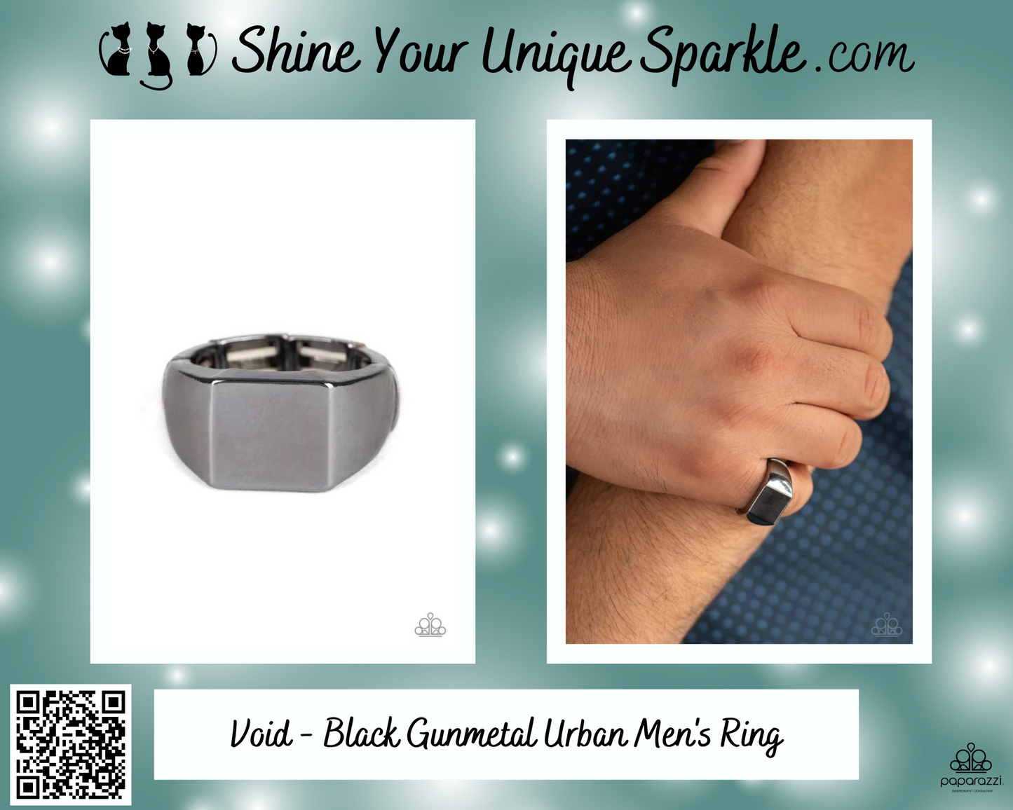 Void - Black Gunmetal Urban Men's Ring