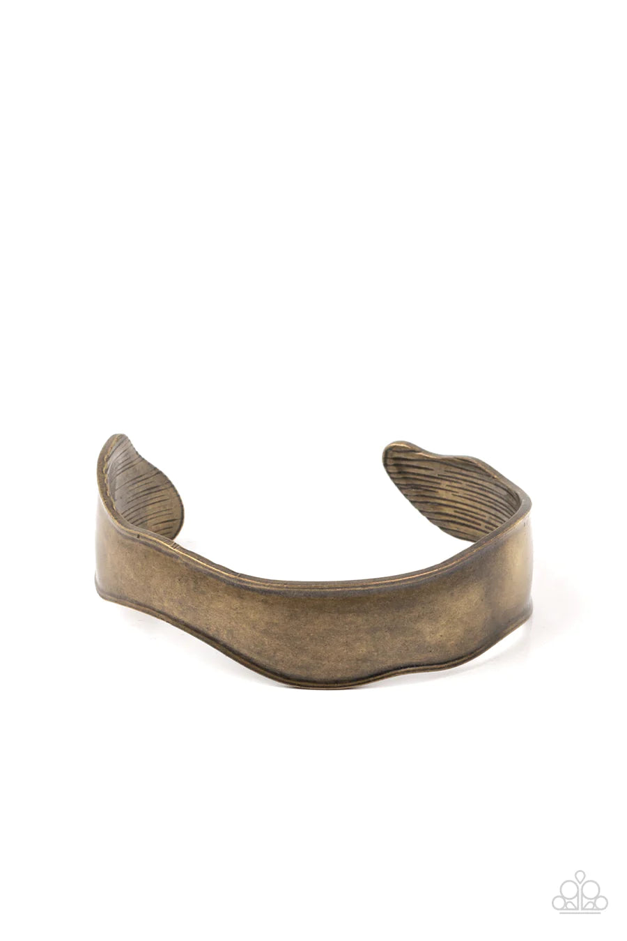 Wayward Waves - Brass Wavy Cuff Bracelet