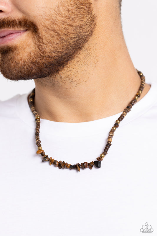 Wild Woodcutter - Brass Tiger's Eye Urban Necklace