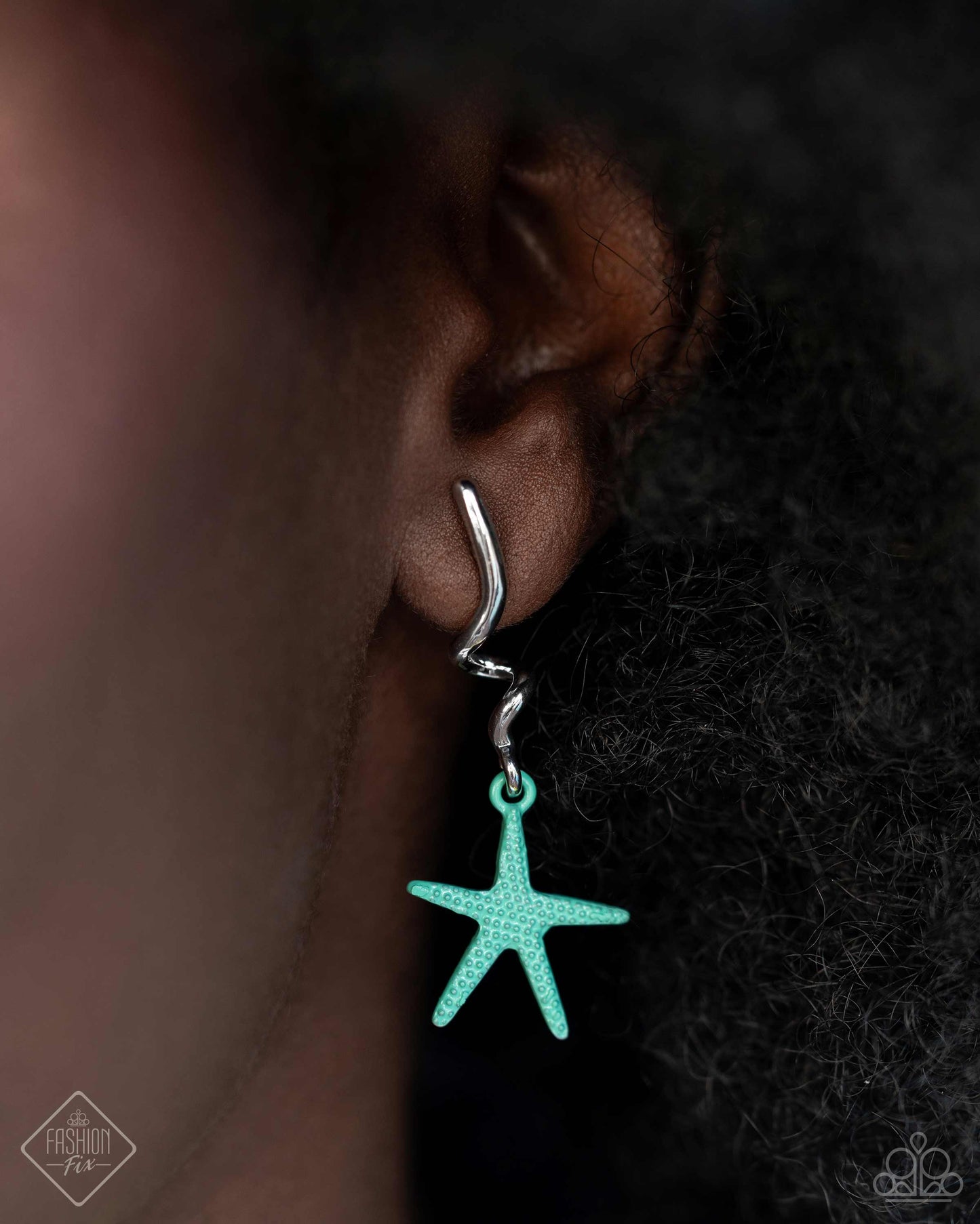 Written in the STARFISH - Blue-Teal Starfish Silver Post Earrings - Fashion Fix