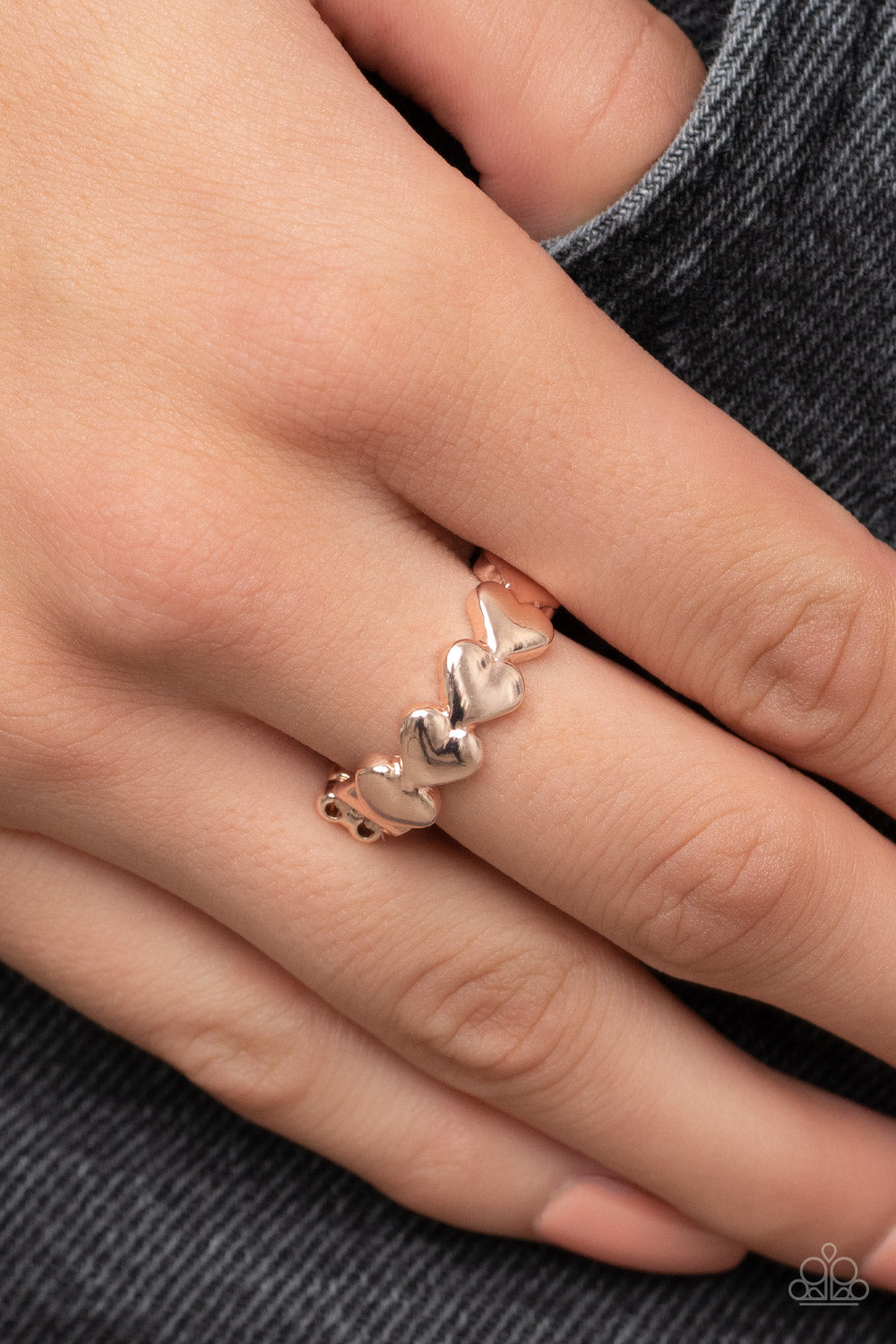 Rhythm of Love - Rose Gold Heart Ring