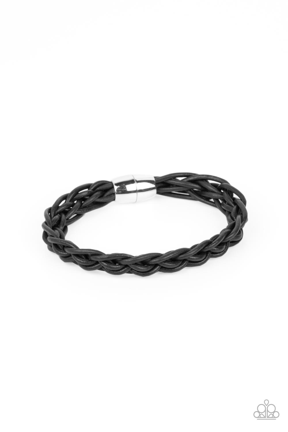 Cattle Ranch - Black Leather Urban Magnet Bracelet