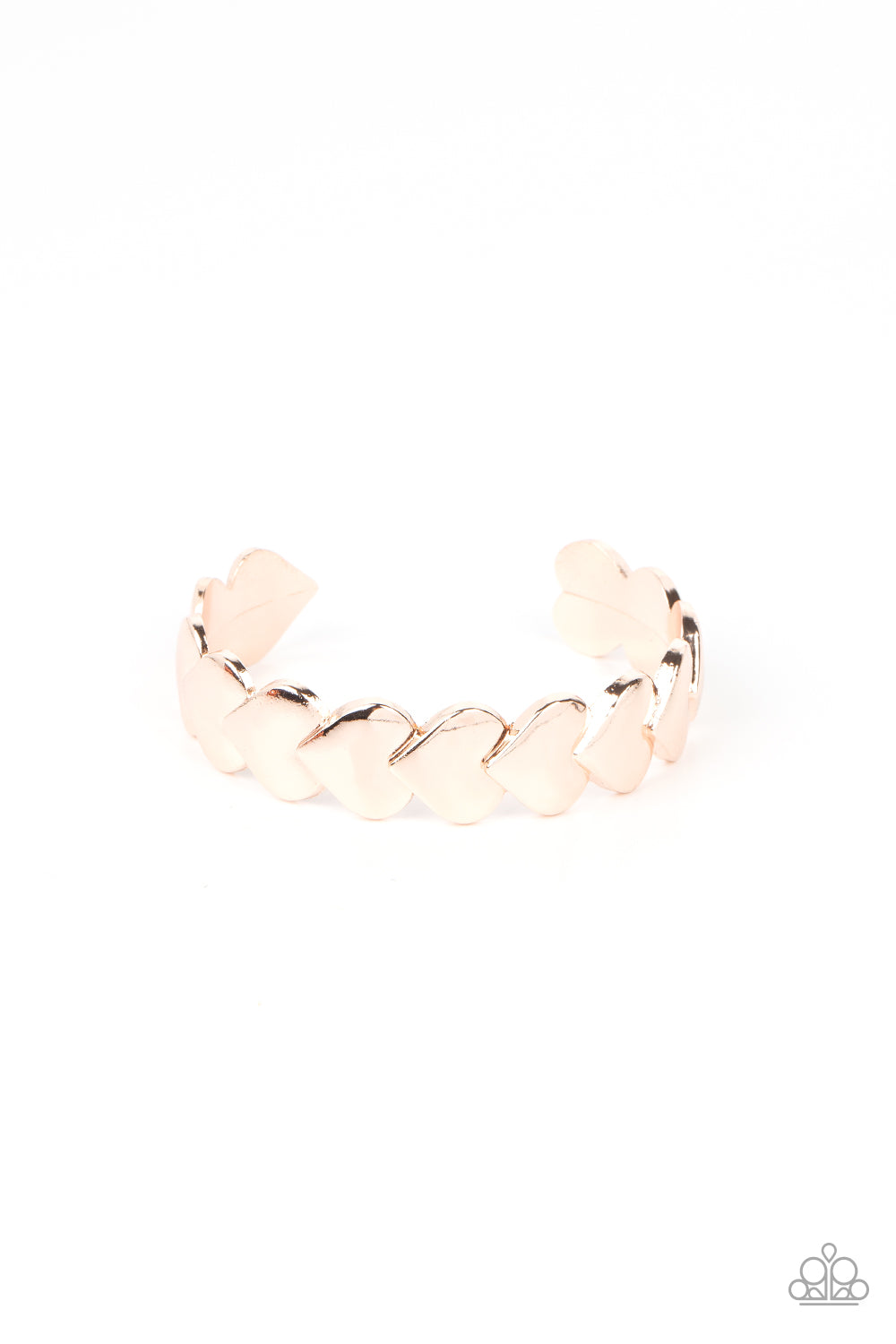 Hearts Galore - Rose Gold Heart Cuff Bracelet