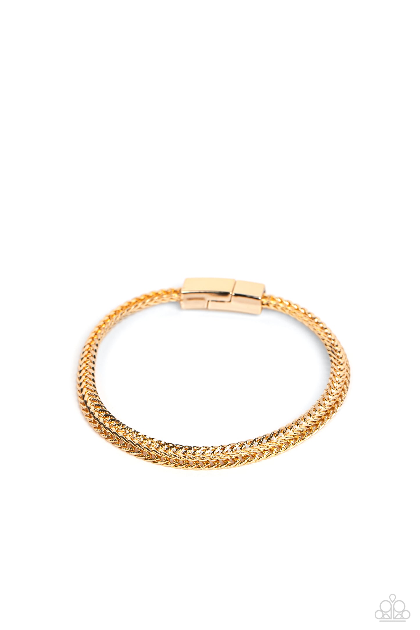 Cable Train - Gold Intricate Bracelet Magnetic Closure