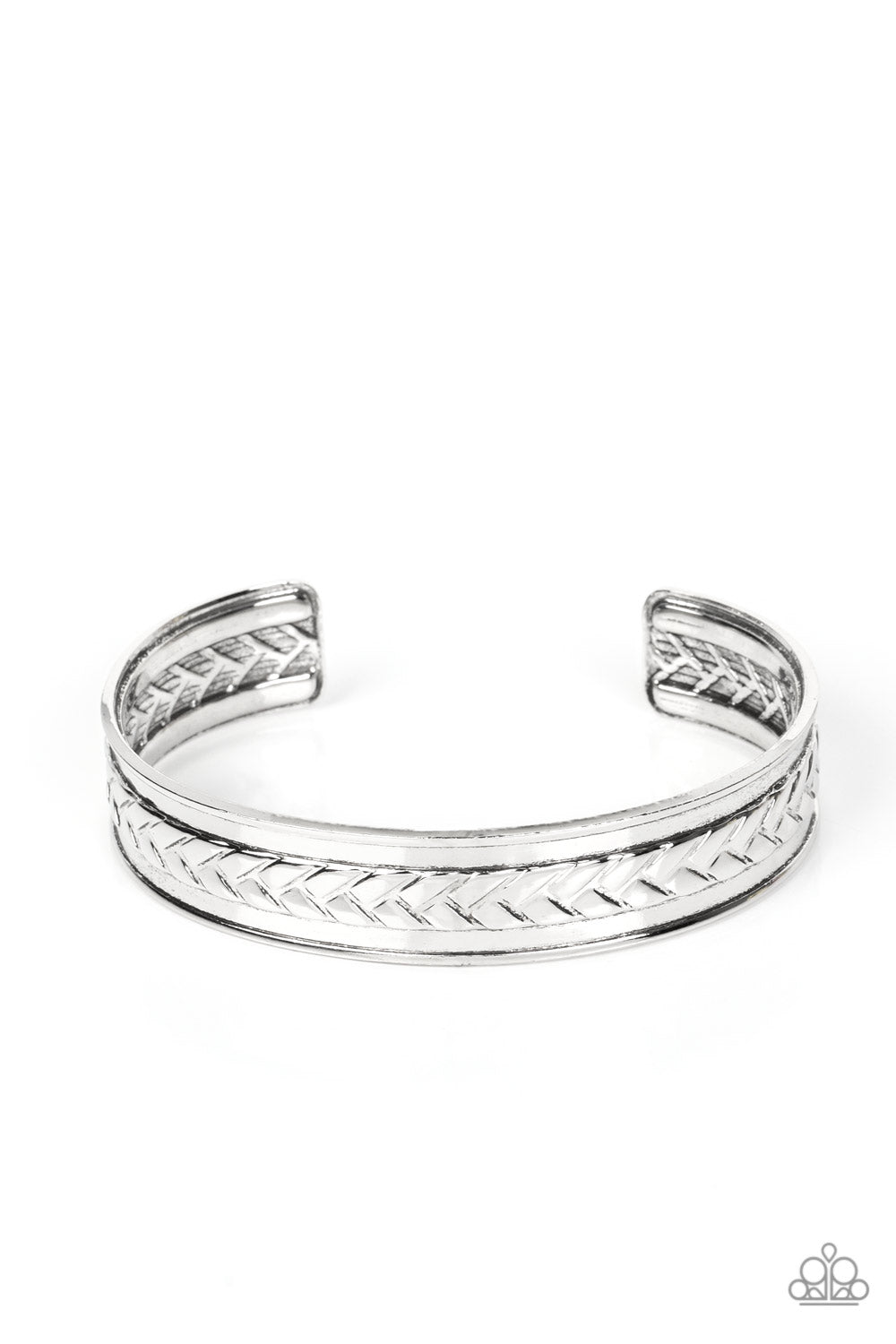 Hot on the TRAILBLAZER - Silver Urban Cuff Bracelet