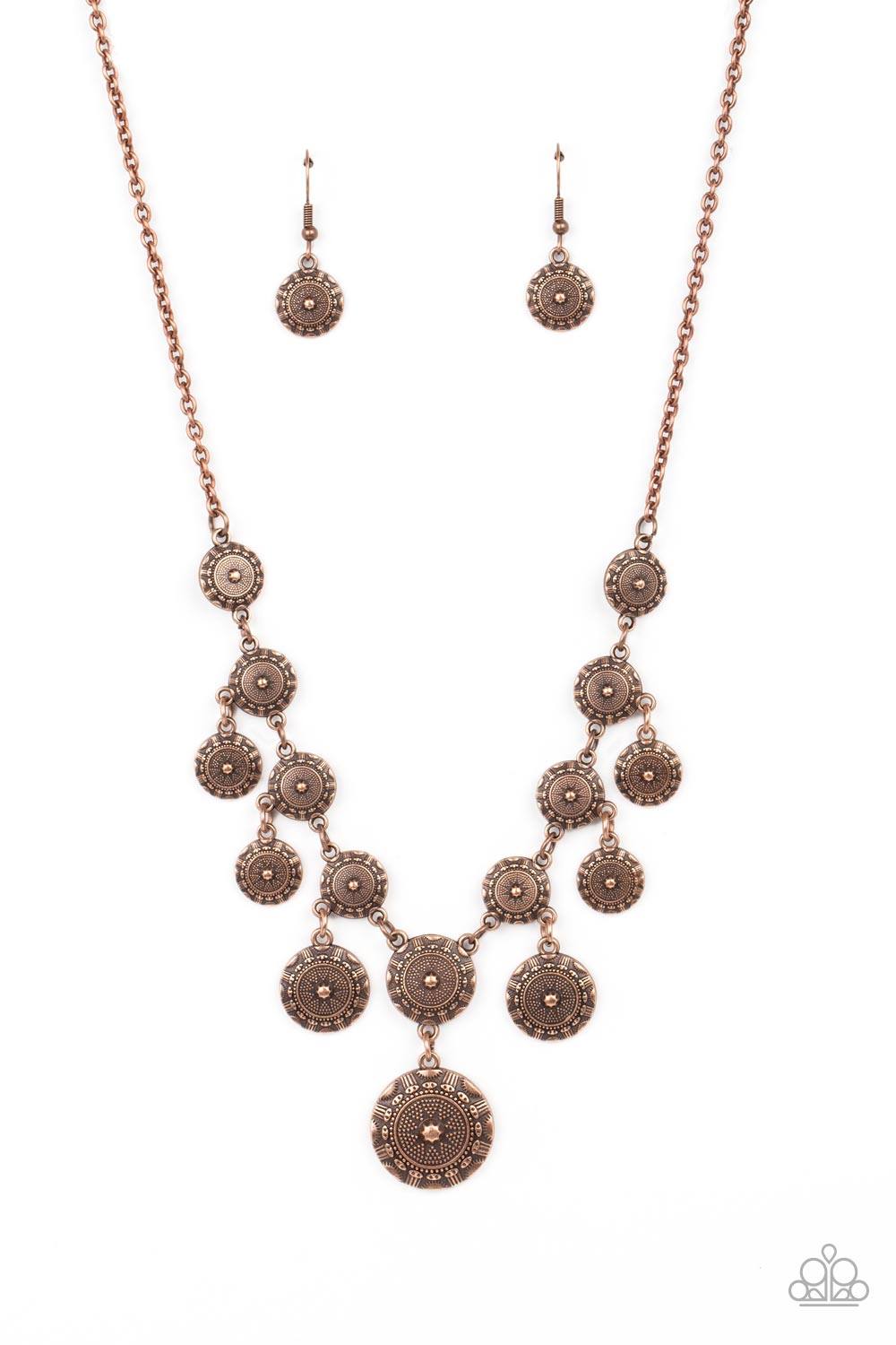 Sahara Stars - Copper Star Fringe Necklace