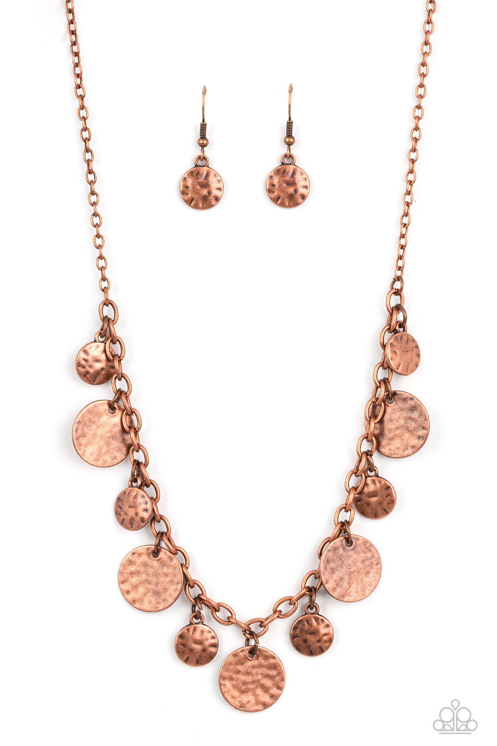 Model Medallions - Copper Disc Short Necklace