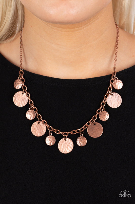 Model Medallions - Copper Disc Short Necklace