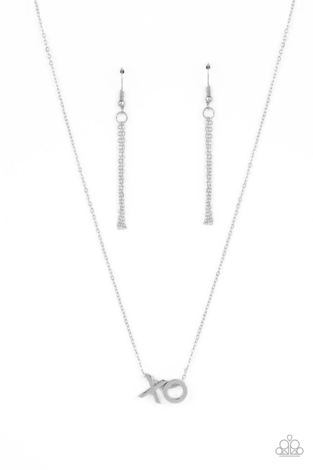 Hugs and Kisses - Silver XO Short Necklace